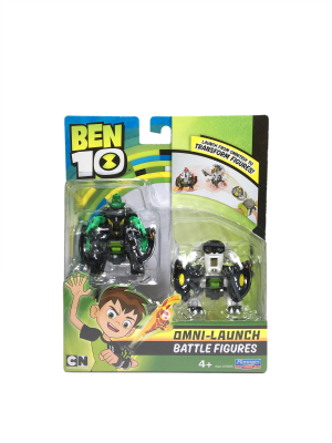 BEN 10 Pachet cu 2 figurine de lupta Cap de Diamant si Ghiulea