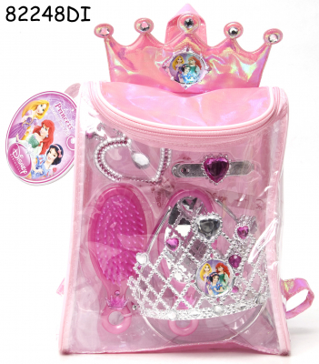 Rucsac cu accesorii pentru par (8 piese) Disney 3 New Princess